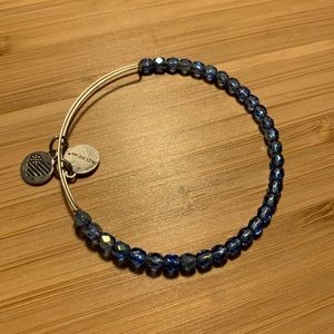 Alex & Ani Beaded Bangle Blue - Silver